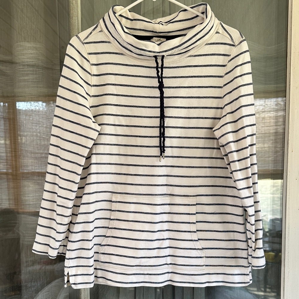 Talbots Striped Cowl Neck Top